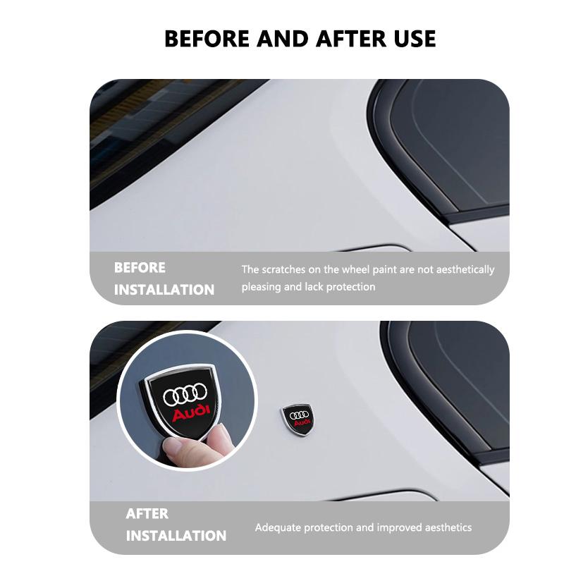 Car Logo Stickers Universal Auto 3D Metal Sticker Accessories For a2 Sline A6 Q7 A7 A8 A3 RS A1 A5 A4 Quattro Q5 Q3 TT