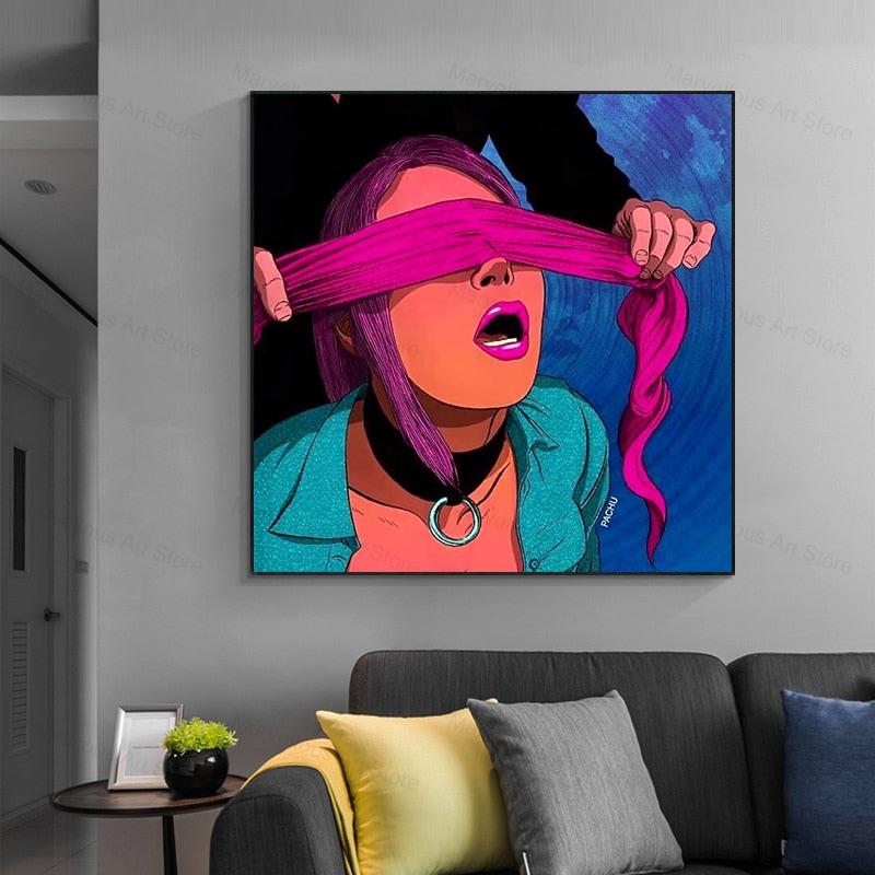 Абстрактные сексуальные романтические любовники, плакаты, печать на холсте, современная настенная живопись, картина для бара, отеля, спальни, украшения дома, Cuadros