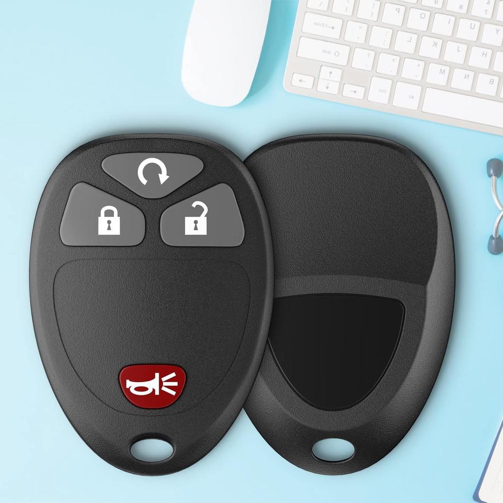 Car Key Fob Keyless Entry Remote fits Chevy Suburban Tahoe Traverse/GMC Acadia Yukon/Enclave/Saturn Outlook OUC60270, OUC60221, Set of 2