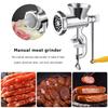 Manual Meat Grinder Hand Cranked Meat Mincer With Tabletop Clamp Sausage Stuffer Machine Multifunction for Meat Vegetables Beans