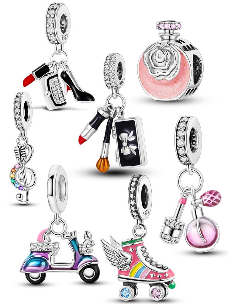Оригинальные Шармы Медные Парфюмерные Бусины Подвеска Lady Life для Женщин DIY Ювелирный Подарок Подходит для Оригинального Браслета-Бэнгла