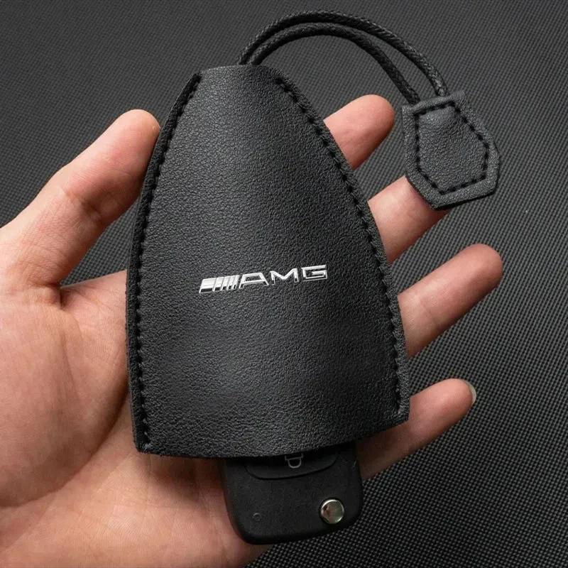 AABIF1 Car Key Chain Storage Bag Split Car Key Case Key Case Stickers For Mercedes Benz GLK GLA A B C E R G Class C180 S200 S300 W176