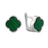 Серебряные серьги с малахитом (2082569)