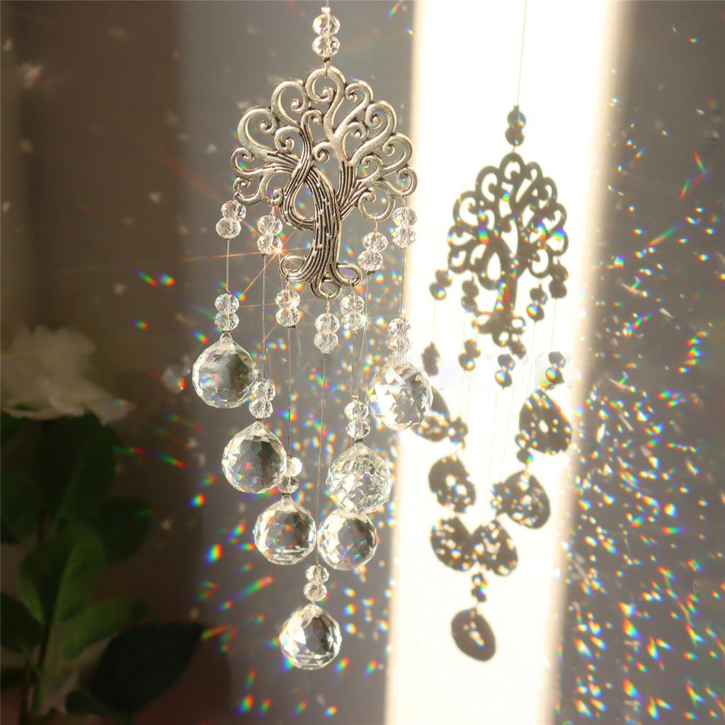 Сверкающий радужный ловец солнца, подвесное украшение из кристаллов, восхитительный декоративный кулон, подходящий для окна автомобиля, рождественской вечеринки дома