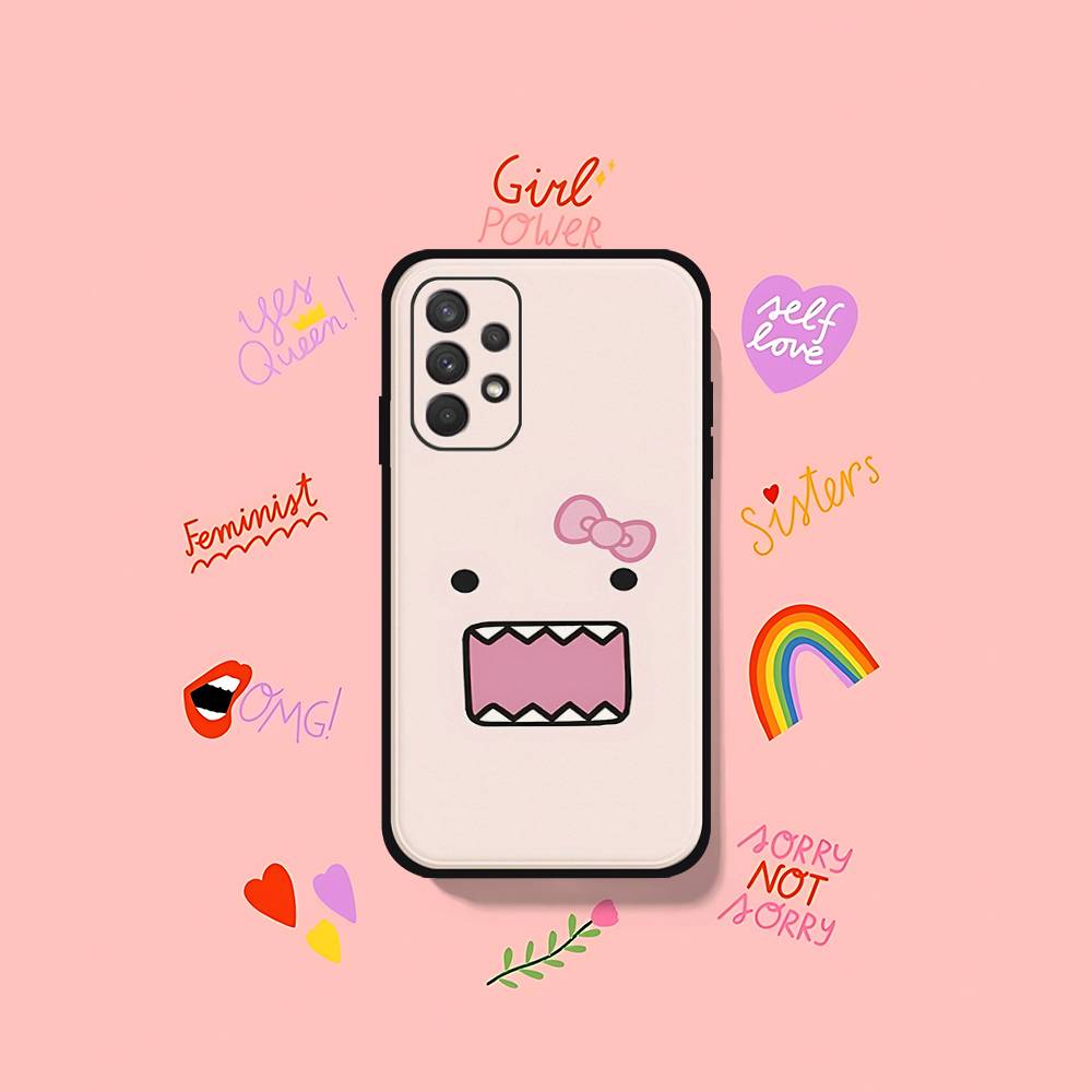 Милый чехол для телефона D-Domo Kun для Samsung Galaxy S25 S24 S23 S22 S21 FE Plus Ultra A13 A20 A32 A70 Черный чехол