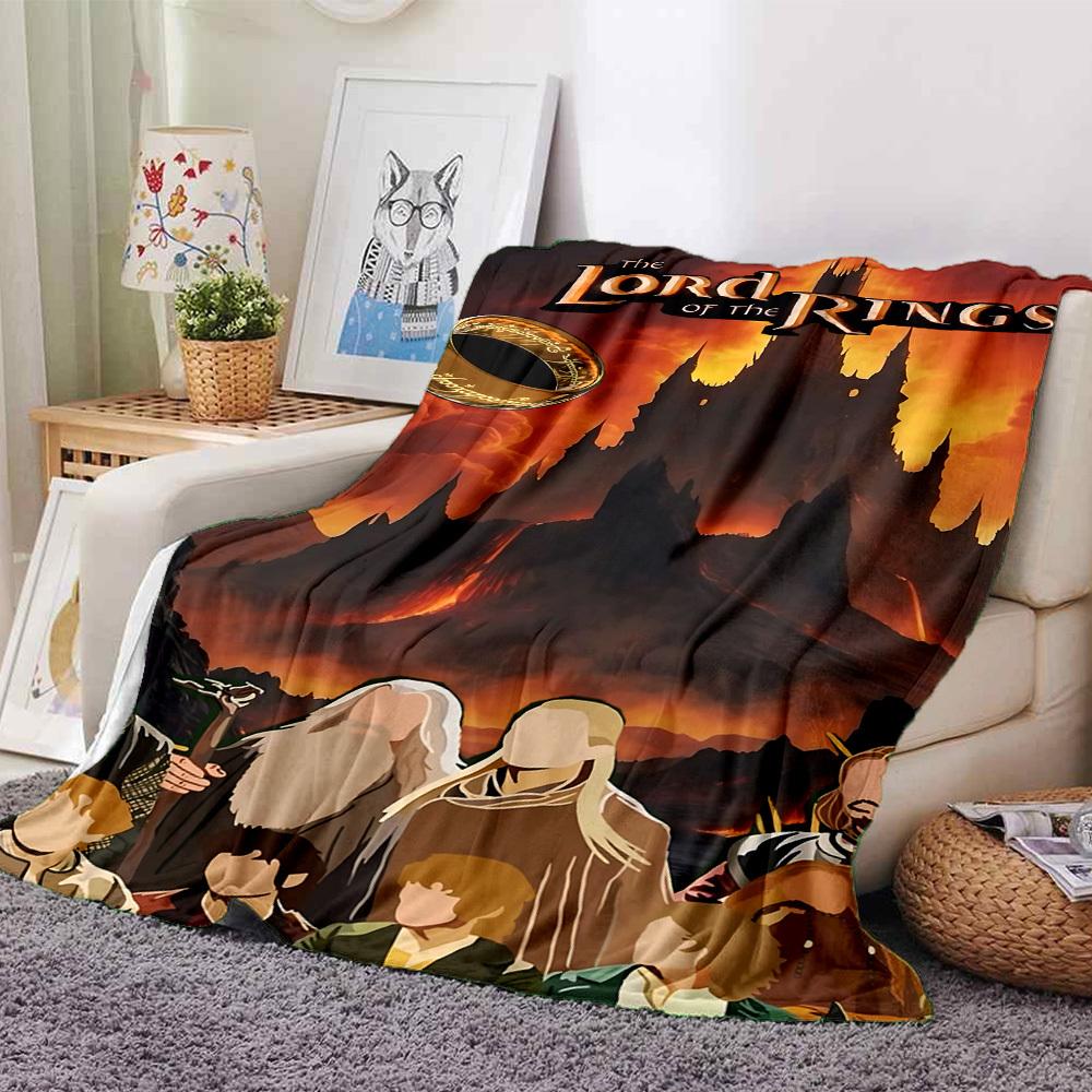 1pc Lord of the Rings Flannel Blanket Soft Warm Throw for Home, Office, Travel, All-Season Cozy Bedding Gift L1498