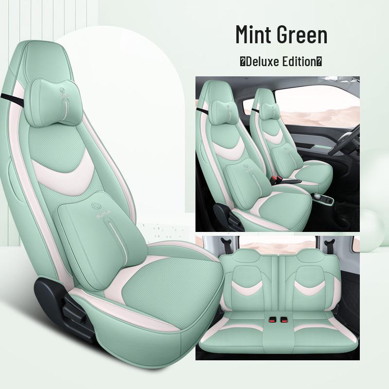 DJGY Chery QQ Ice Cream Car Seat Covers: Sporty Leather, Four-Season Cushion Set