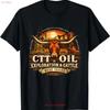 Футболка CTT Oil Exploration and Cattle Oilfield Ranch винтажная стильная повседневная модная удобная топ для повседневной носки