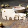 Crocon Мраморный Камень Форма Слона Подставка Набор из 4 Для Обеденного Стола Кухонный Декор Офисная Вечеринка Коктейль Чай Кофе Размер:- (12 X 10 X 7 см)