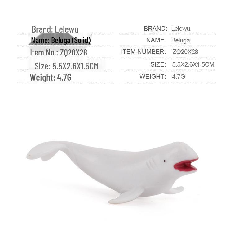 Children's Marine Animal Model Set: Mini Whale, Shark, Dolphin, Turtle, Sea Lion