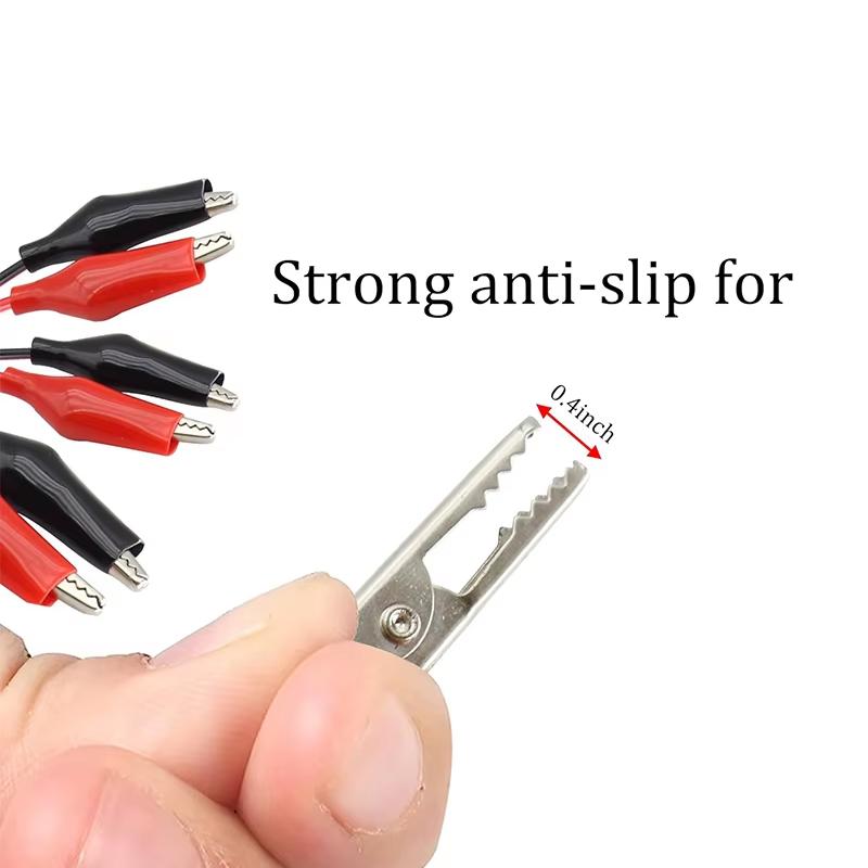 Alligator Test Clips Clamp to USB Male and Female Socket Test Leads Connector Power Supply Adapter Cable Red Black