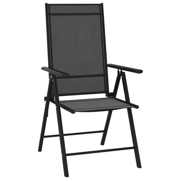 Maison Exclusive - Chaises de jardin pliables lot de 6 Textilène Noir
