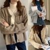 Ins Soft Waxy Fleece Thick Needle Twisted Flower Single-breasted 2024 New Knitted Retro Cardigan Sweater Women's Coat