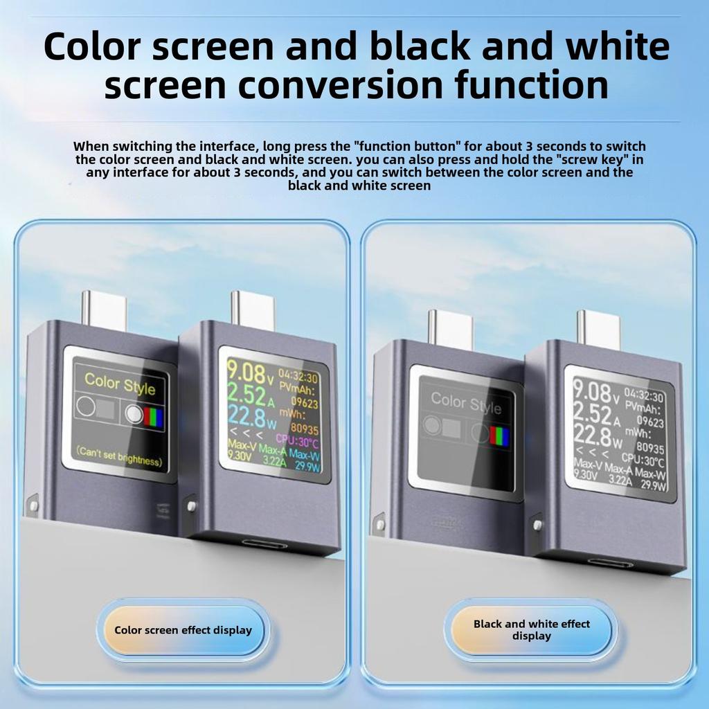 Тестер быстрой зарядки Type-C PD, многофункциональный кабельный цифровой измеритель напряжения и тока с ЖК-дисплеем для зарядки через USB