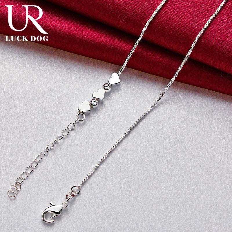 Ожерелье из стерлингового серебра 925 пробы в форме сердца в виде змеиной цепи, модные свадебные украшения
