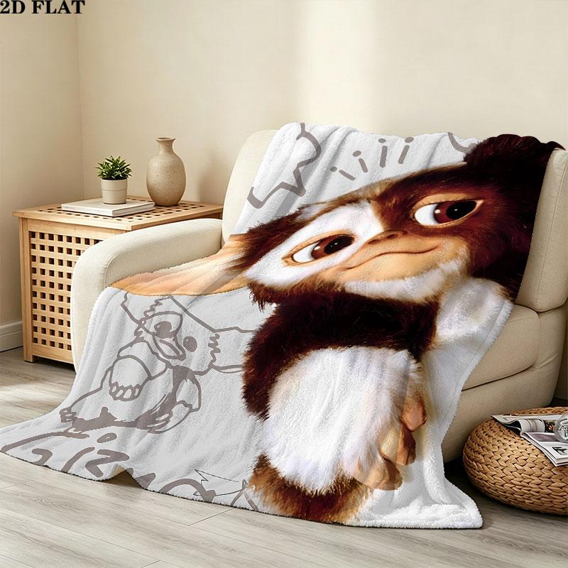 1PC Gremlins Patterned Flannel Blanket Suitable For All Seasons For Home Decor Warmth And Comfort Gifts Holiday Present