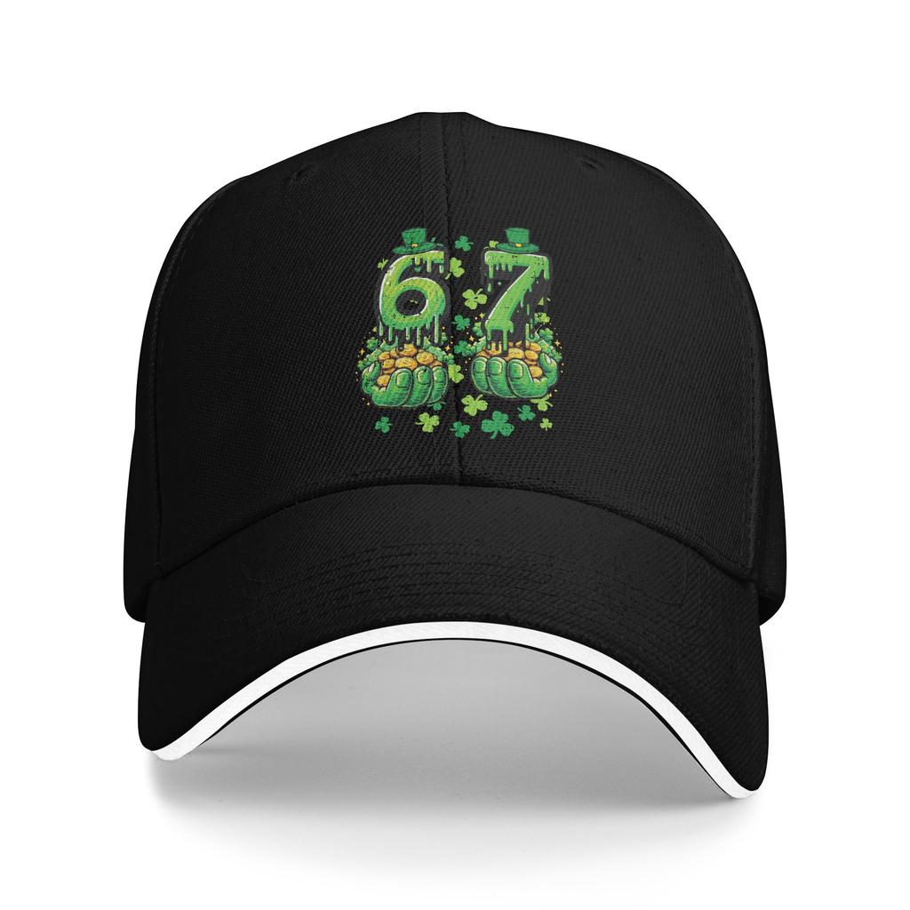 6 7 St Patricks Day 67 Six Seven Meme Casual Baseball Cap Running Hippie Trucker Hat Spring Sun Visor Male Trendy Snapback Cap