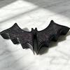 Bat Shaped Shower Hook 3D Printed for Glass Door, No Drill Snap Bathroom Door Hanger on Clip Hanger, Gothic Towel Loofah Halloween Themed Gadgets