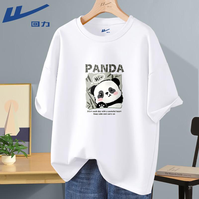 Warrior Unisex Streetwear Graphic Panda Print Short-Sleeve T-Shirt