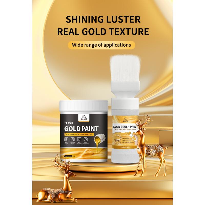 Water based gold foil paint, gold powder paint, gold art paint, gold paint, gold foil brush paint