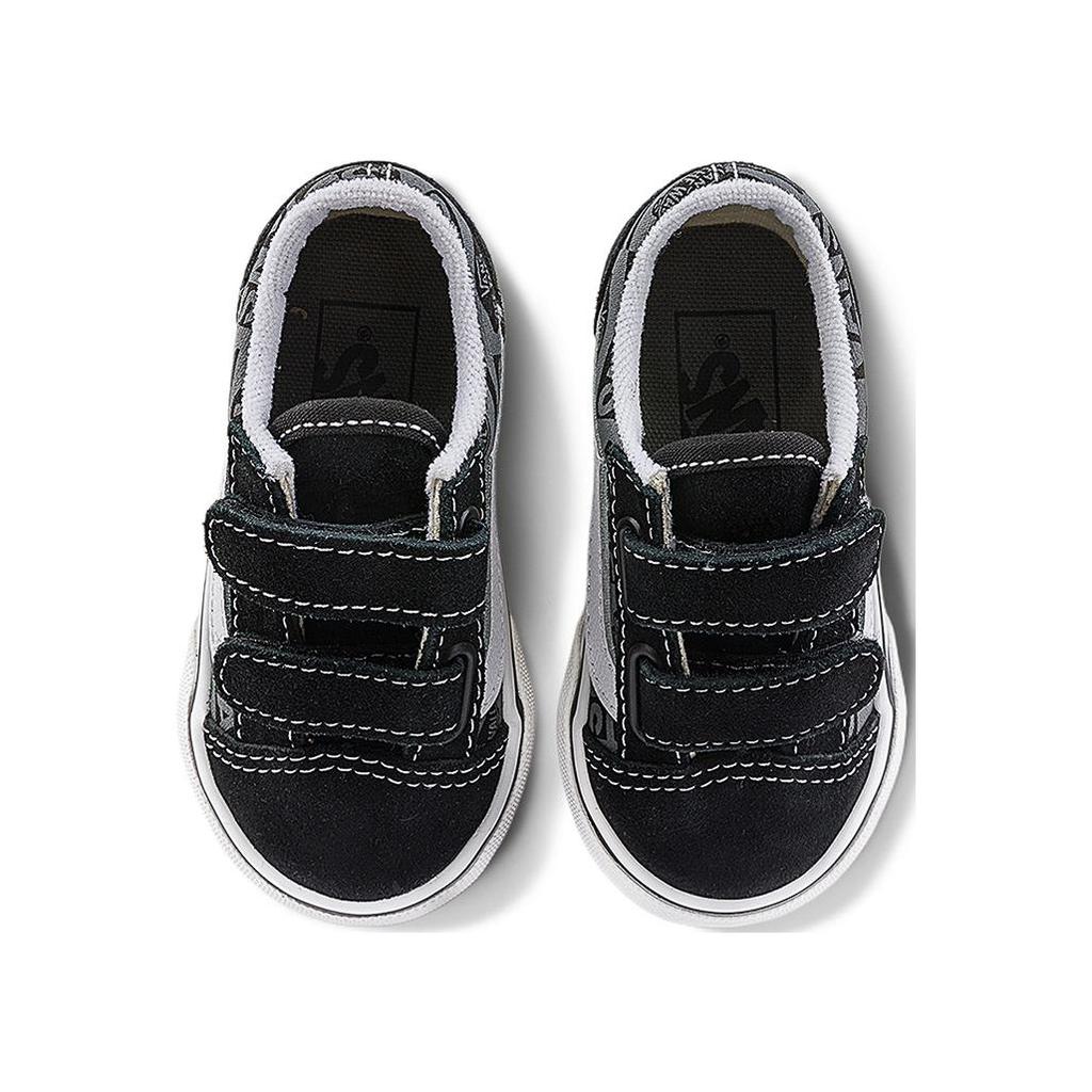 Vans Durable Balance Low Top Walking Shoes Baby Shoes Black Gray White VN0009RCN42