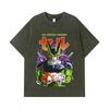 275 GSM Washed T-shirts 100% Cotton Dragon Ball V46 Perfect Cell Print Unisex Heavy Cotton T Shirt