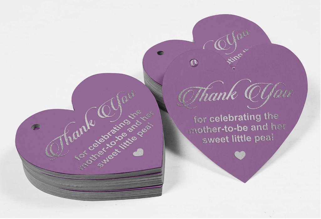Inkdotpot 100 шт. в упаковке, спасибо за празднование дня рождения будущей мамы, бумажные бирки, поделки, настоящая серебряная фольга, подвеска