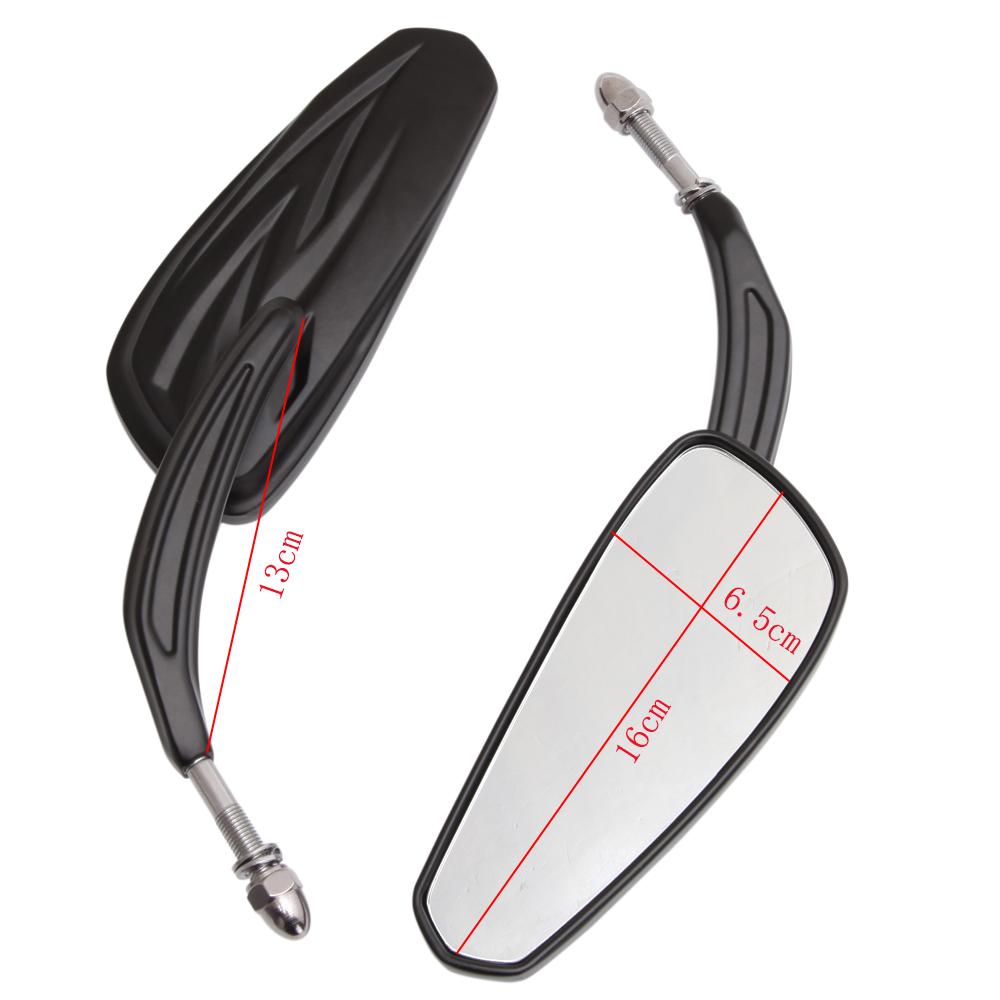 Мотоциклетные пылающие хромированные/черные боковые зеркала для Harley Davidson Softail Standard FXST Glide Electra Road Custom Dyna