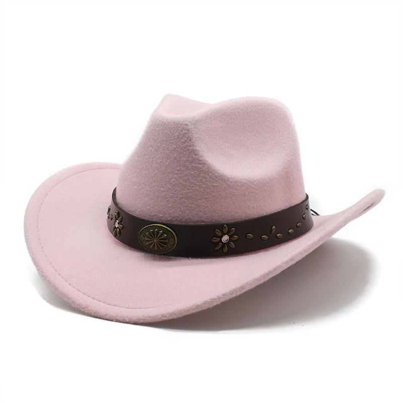 Ковбойская шляпа в стиле вестерн, мужская тибетская шляпа-цилиндр, фетровая шляпа, этническая женская шляпа