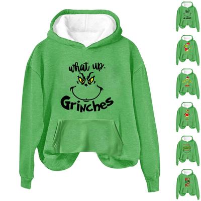 Женский осенне-зимний пуловер с принтом, толстовка с капюшоном, флисовая модная толстовка с длинными рукавами