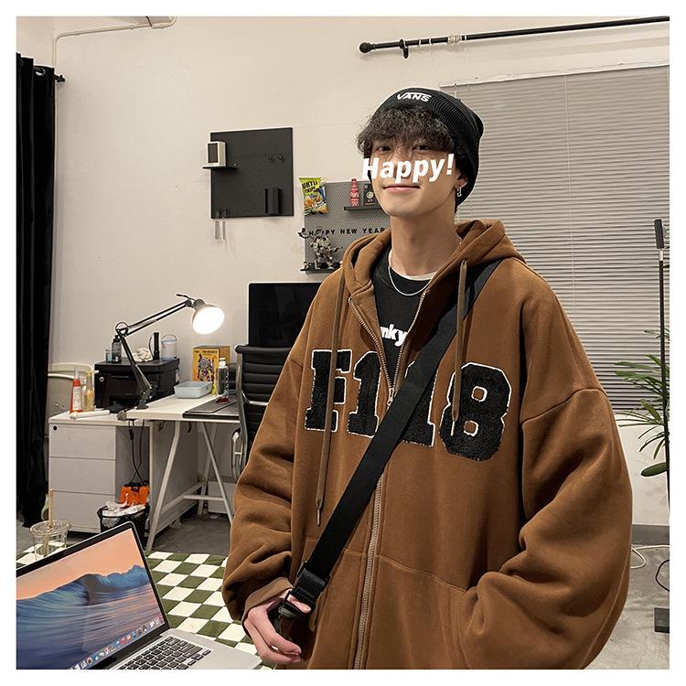 Мужской кардиган-худи оверсайз - Модная куртка для весны и осени