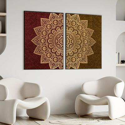 Абстрактные художественные постеры с мандалой, картина на холсте, настенная печать, космический декор для йоги, HD-изображения для гостиной в стиле бохо, дома, спальни, безрамное