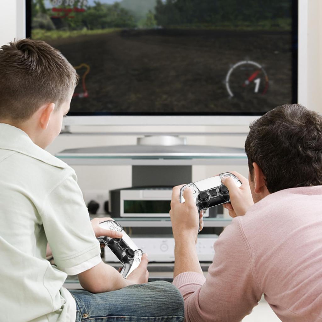 OSTENT Case Cover Hard Transparent Crystal Protective Shell Skin for PS5 Wireless Controller