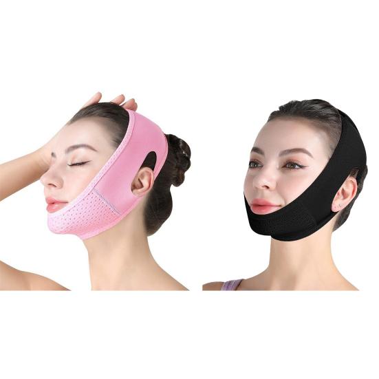 V-образный ремешок для подтяжки лица, регулируемый дышащий ремешок для похудения щек, эластичная лента для подтяжки кожи лица во время сна, женский пояс для коррекции фигуры