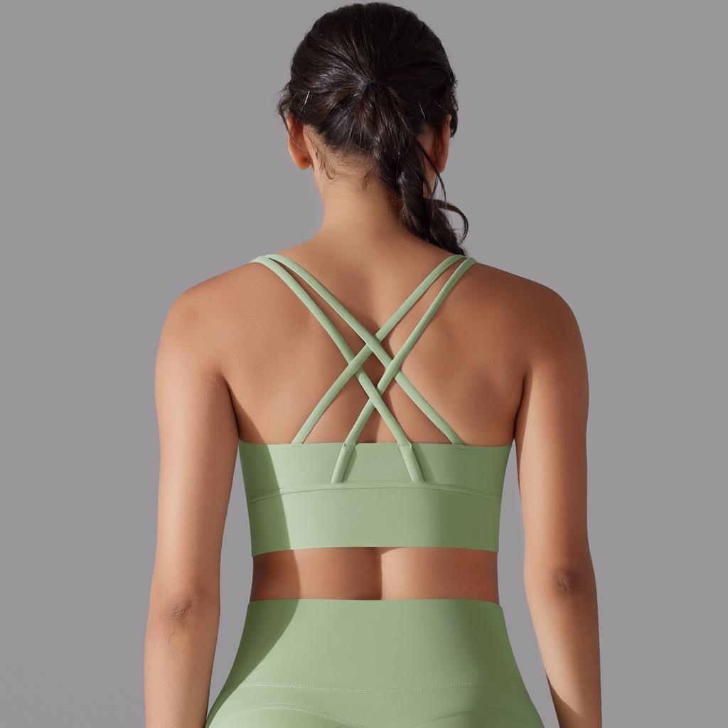 Nessaj Дышащий спортивный жилет для бега, женский бюстгальтер для йоги с пуш-ап, крестообразное нижнее белье для тренажерного зала и фитнеса