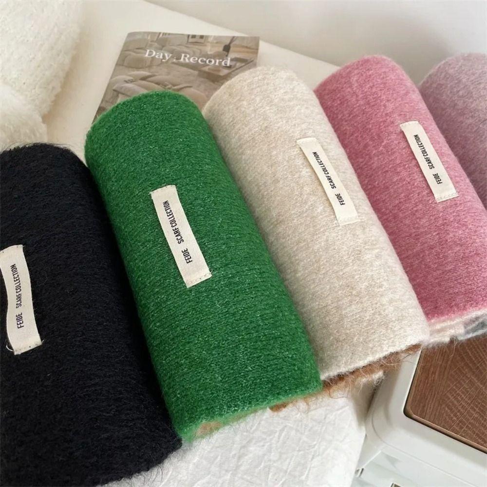 Striped Knitted Scarves Korean Style Neckerchief Shawl New Wool Scarf L Women