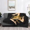 Napoleon Flag Themed Blanket Warm Soft Flannel Decorative Blanket Sofa Home Decoration Gift