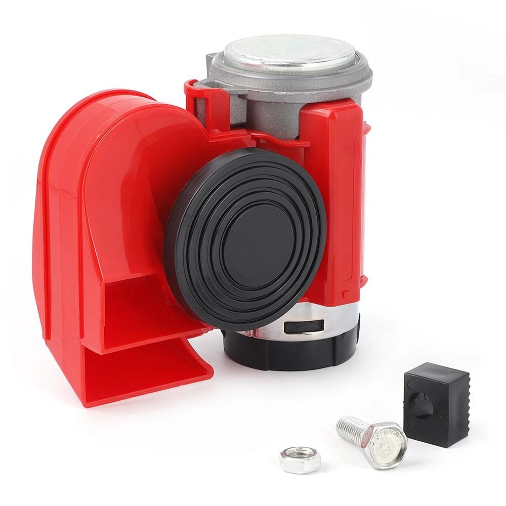 12 В 115 дБ автомобильный воздушный гудок красный компактный двухтональный электрический насос громкая сирена транспортное средство для автомобиля мотоцикла грузовика велосипеда