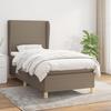 3128337 vidaXL Divan Bed with Mattress Taupe 90x200 Cm Fabric