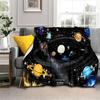 Solar System Soft Plush Sofa Bed Throwing Cartoon Picnic Blankets Modern Flannel Blanket Cover Gedruckt Bettdecke Geschenk