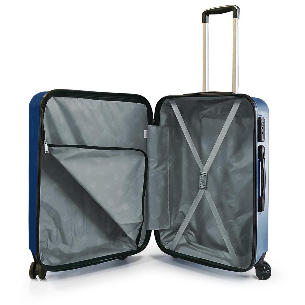 coral high Чемодан среднего размера из АБС-пластика темно-синего цвета 16407