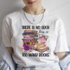 Fashion Trendy Summer T-Shirts Loose Short Sleeved T-shirt Men Women Clothing Just A Girl Who Loves Books Printed Tee Shirts Top