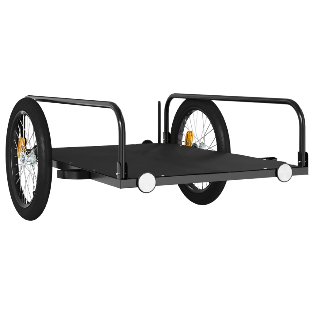 Bicycle Trailer Black 135 x 70 x 37 cm Iron