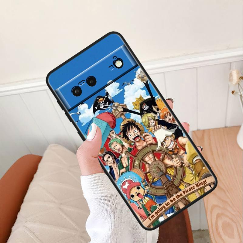 Luffys-Zoros O-nes P-ieces противоударный чехол для Google Pixel 8 7A 6A 5A 5 4 4A XL Pro 5G черный чехол для телефона мягкий чехол Fundas Capa