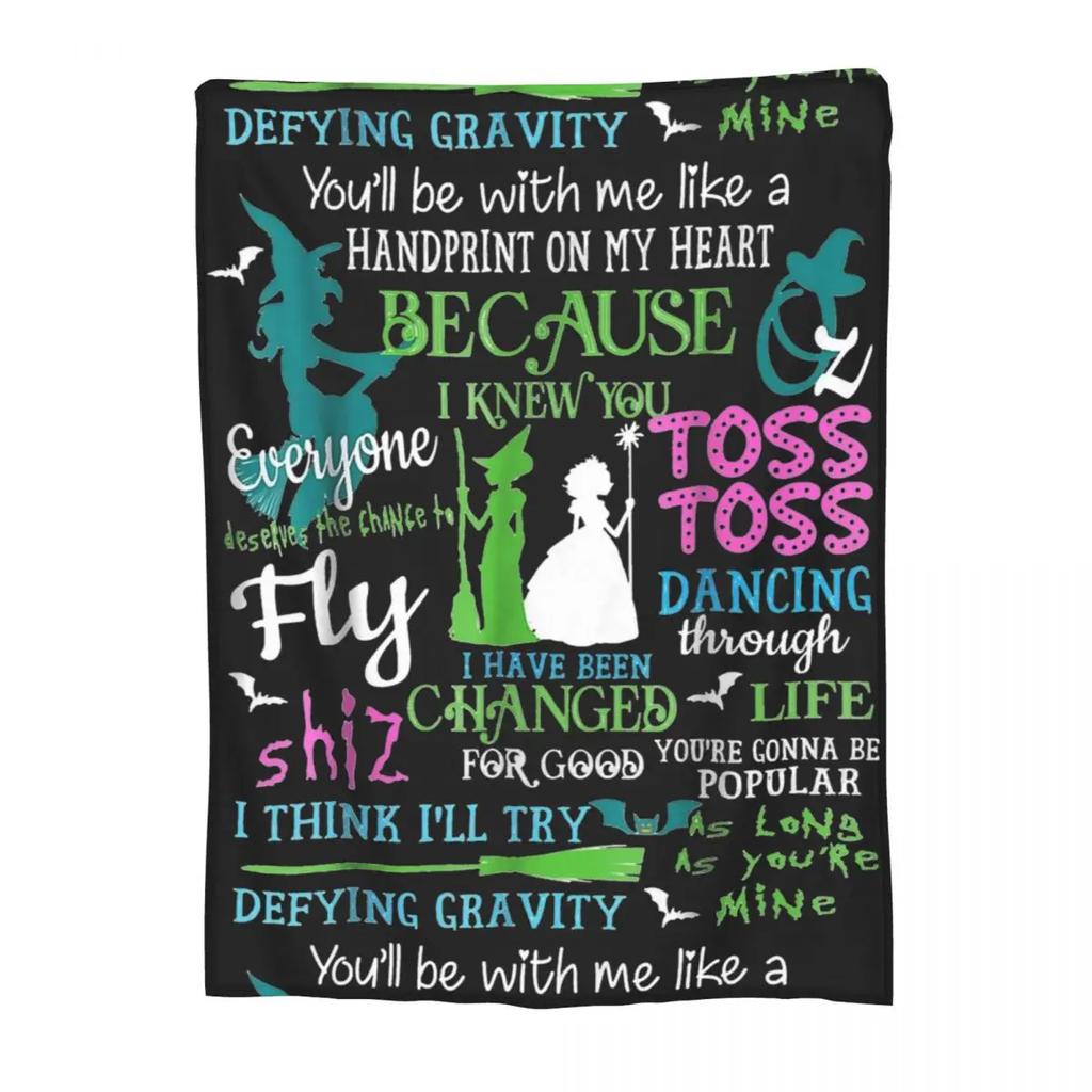 Мюзикл Злая 2024 Одеяла Флис Принт Расслабляющее Мягкое Плед для Постельных Принадлежностей Спальни Плюшевое Тонкое Одеяло