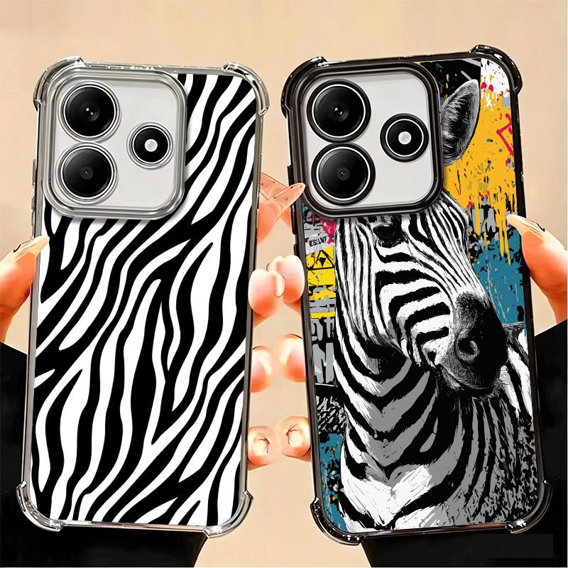 Черно-белый чехол для телефона с принтом зебры, мягкий, для Xiaomi Poco X7 X8 Pro Max X6 X5 X3 F8 Ultra F7 M8 M7 M5S Redmi 15C 15A 15 14C 13C 1