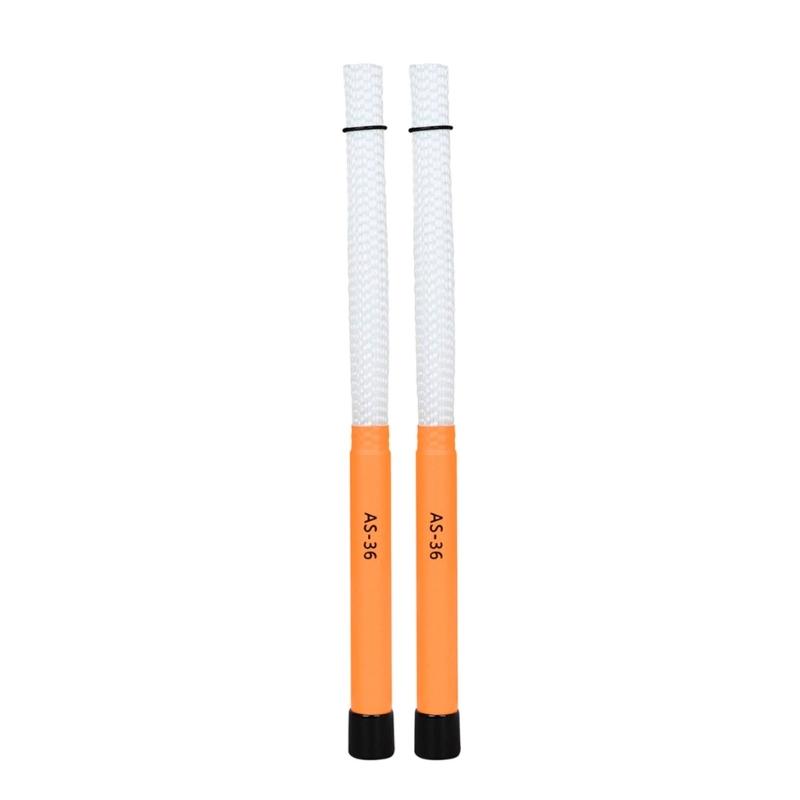 1Pair Professional Nylon Drumsticks Brushes Replacement Retractable Wire Brush Rod Drum Sticks Brush Easy to Use