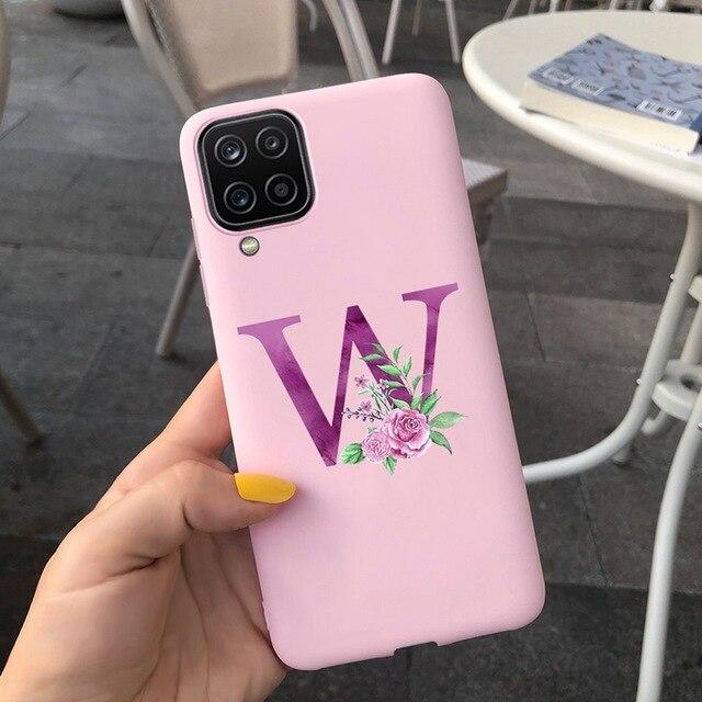 Милый чехол с буквами для Samsung Galaxy A12, чехол A42 A52 5G, мягкий тонкий чехол для Samsung A42 A52 5G A 12 42 52 SM-A426B, бампер