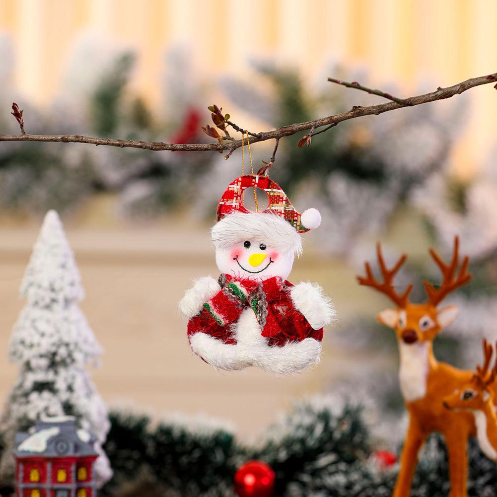 Рождественские плюшевые куклы-украшения, тканевые куклы-подвески, коллекция, рождественские маленькие подарки, украшения для рождественской елки, подвесные украшения