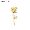 Elegant Rose Brooch with Diamonds & Pearls - Korean Style Suit Pin